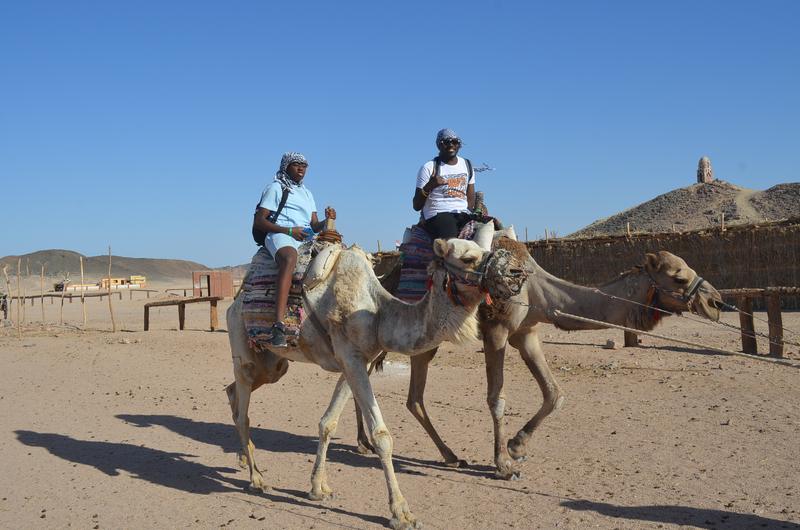 Camel ride with our Bedouin guide