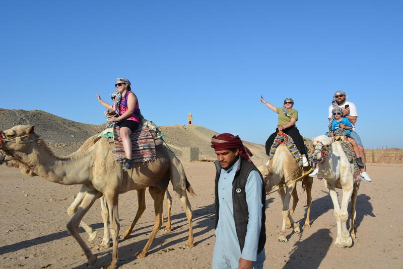 Camel ride with our Bedouin guide