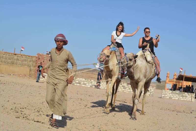 Camel ride with our Bedouin guide