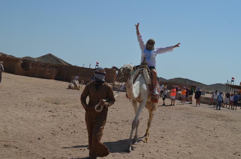 Camel ride with our Bedouin guide