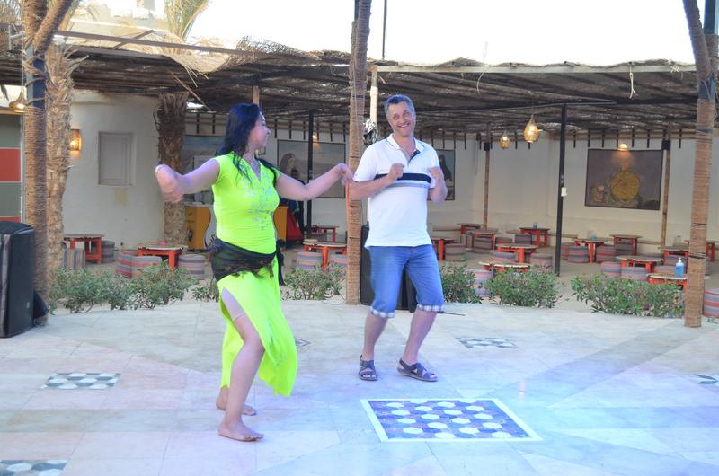 Dancing at the camp party