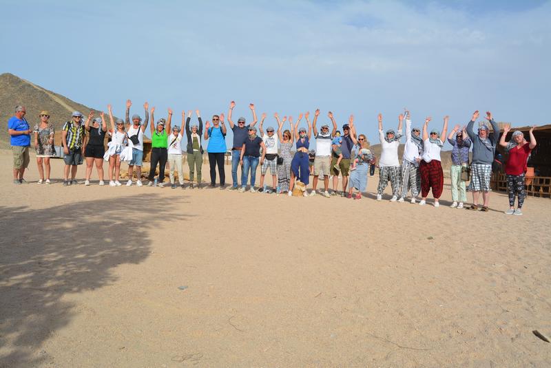 Group photo in the desert