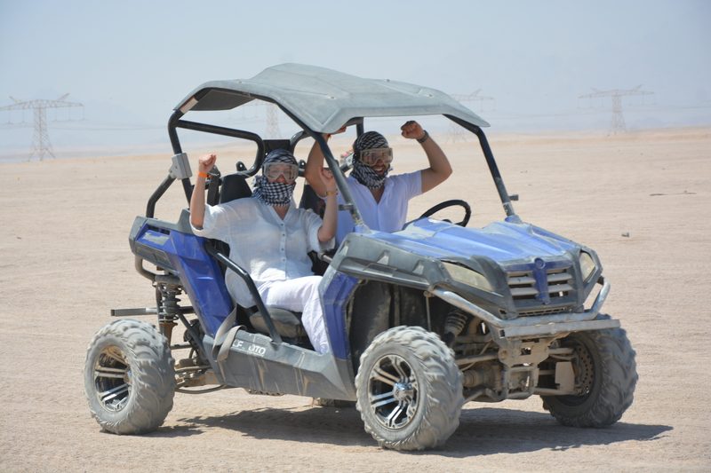 Buggy in the open desert