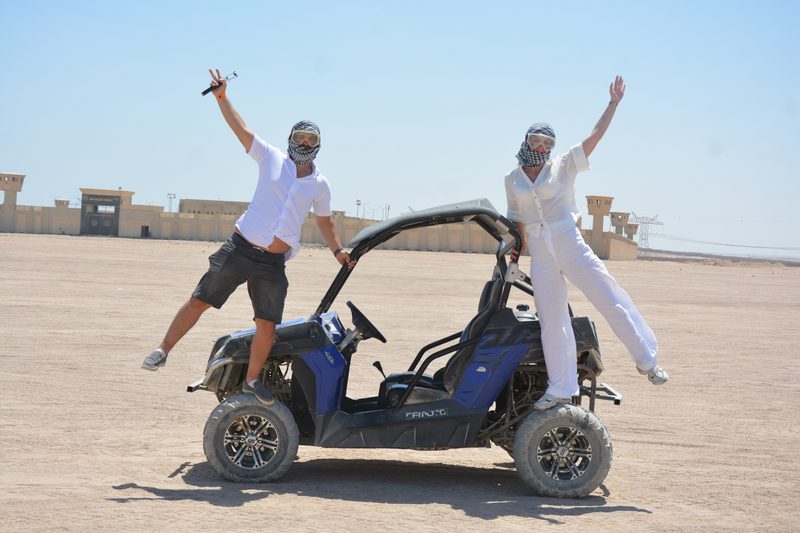 Jumping for joy in the desert