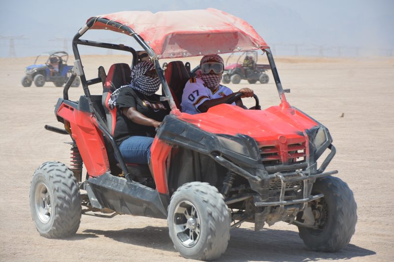 Buggy in the open desert