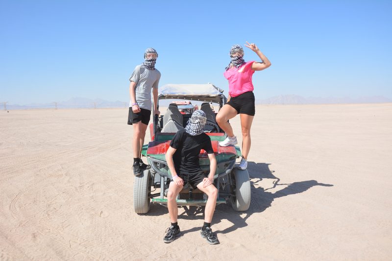 Buggy group in the desert