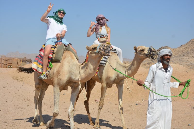 Camel ride with our Bedouin guide