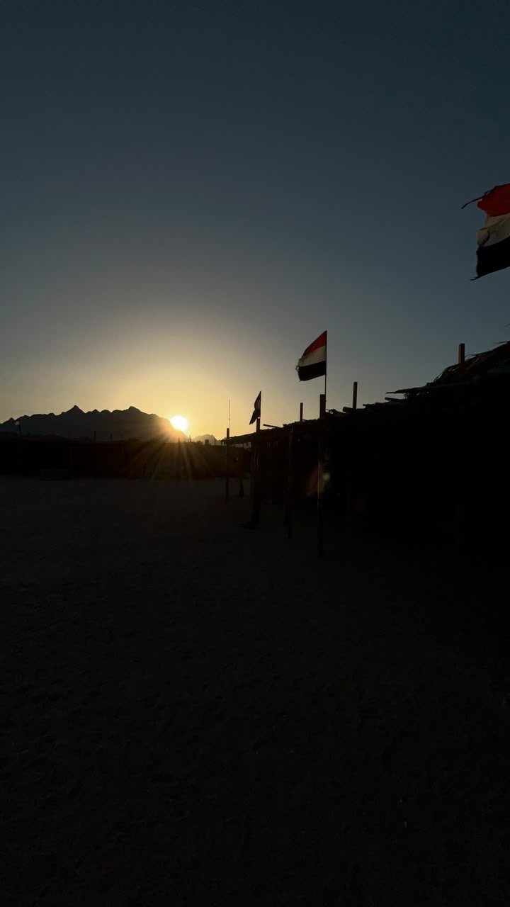 Sunset over the Bedouin camp