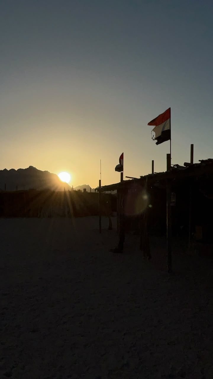 Sunset over the Bedouin camp