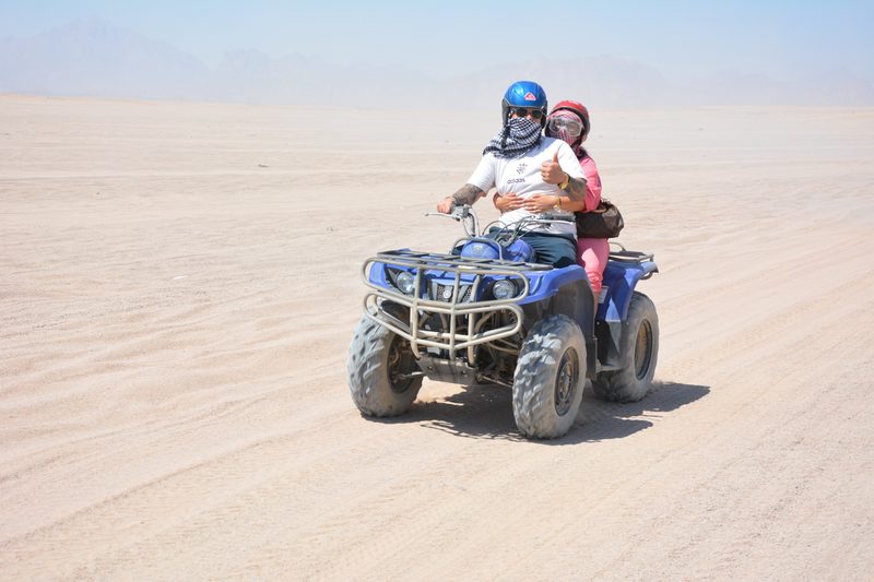 Waving from the quad trail