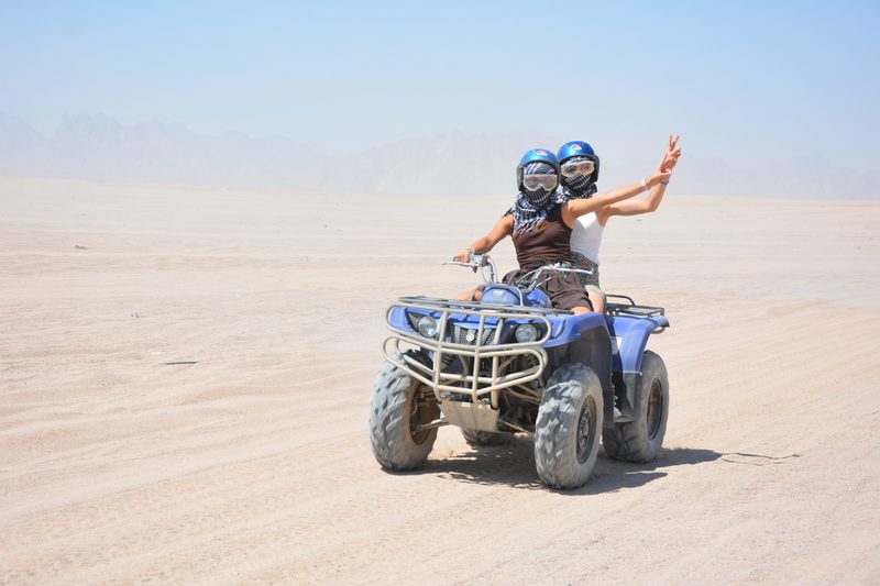 Waving from the quad trail