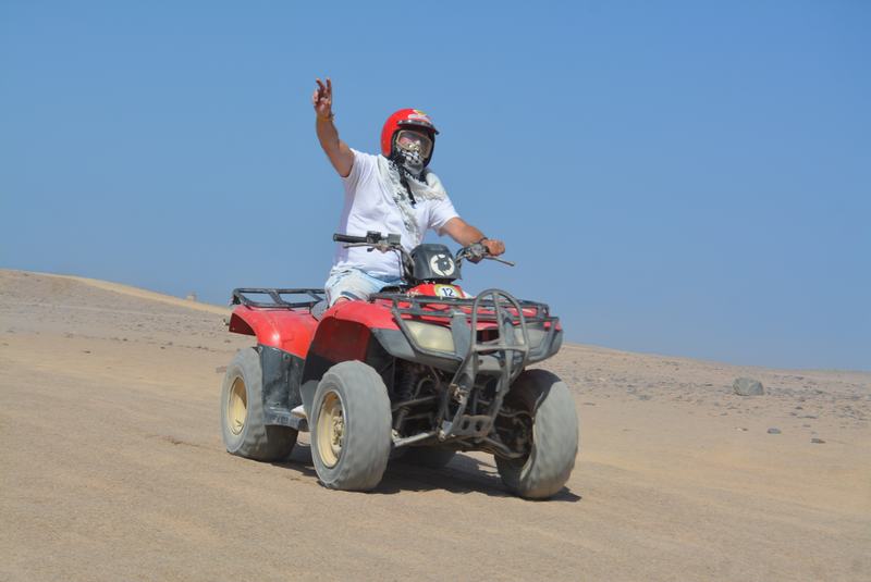 Waving from the quad trail
