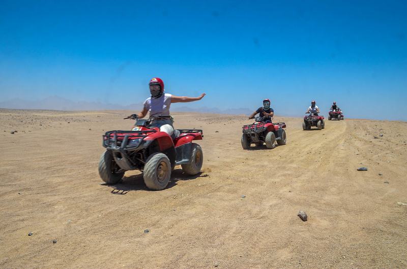 Waving from the quad trail