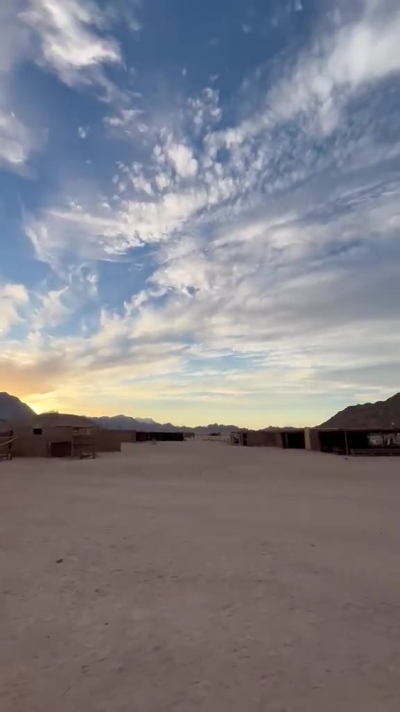 Evening sky over the Bedouin camp