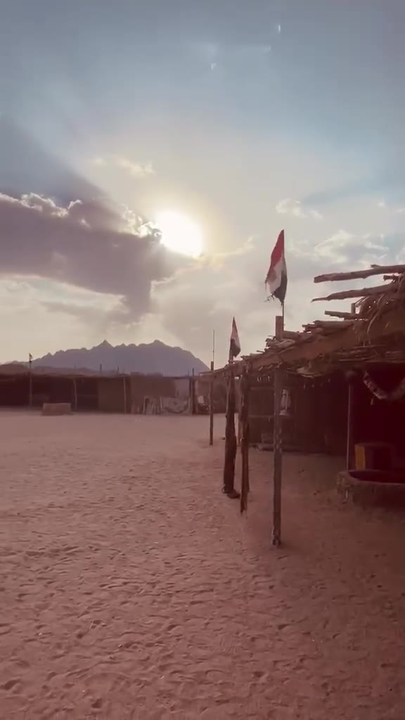 Sunset over the Bedouin camp